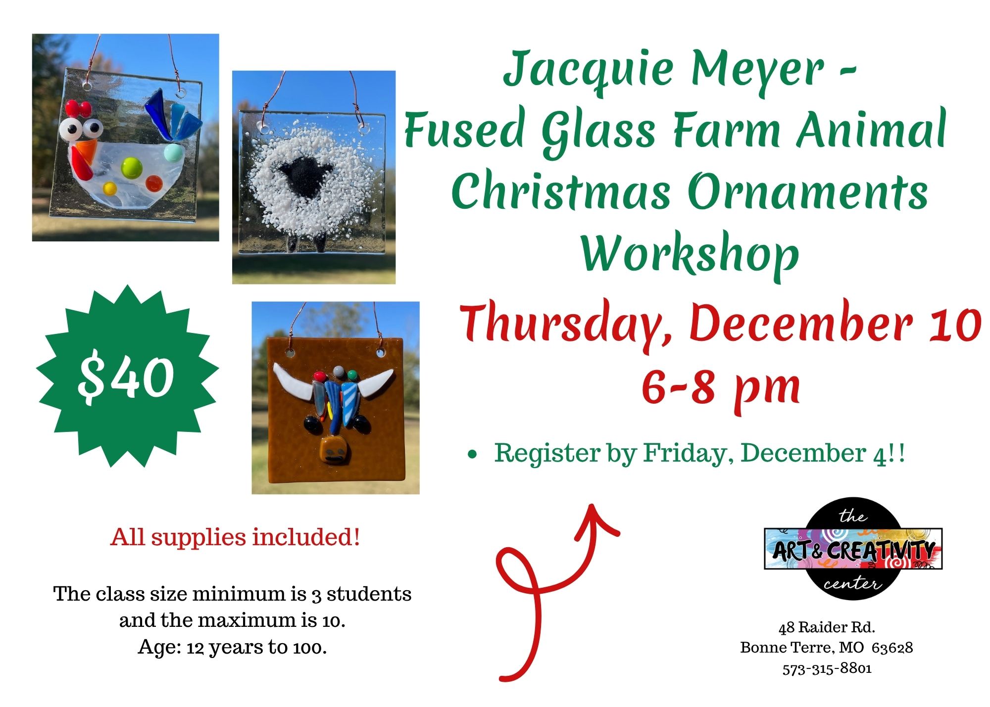 Farm Animal Ornaments Dec